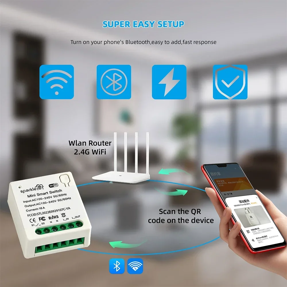 16A Kwestie WIFI Smart Switch  - Home Automation Tutorial recensie en prijs